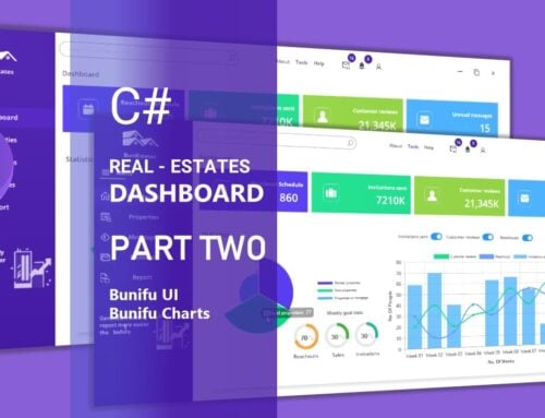 Clean stunning real estate C# UI dashboard inspiration made with Bunifu UI and BuniCharts – Part 2