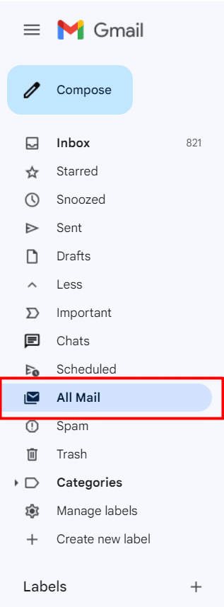 All Mail Gmail